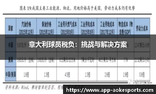 意大利球员税负：挑战与解决方案