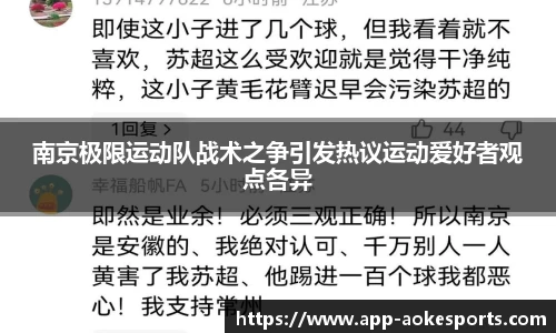 南京极限运动队战术之争引发热议运动爱好者观点各异